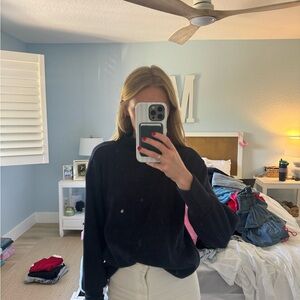 LOFT Navy Turtleneck Sweater